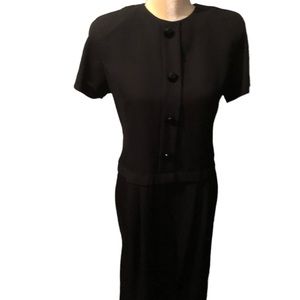 JESSICA HOWARD BY MITCHELL  RODBELL SIze 8 BLACK DRESS VINTAGE 1980’s